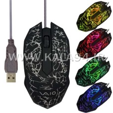 ماوس سیمی VAIO گیمی / طراحی زیبا و خوش دست / 7 رنگ LED / کابل بسیار مقاوم / درگاه USB / کیفیت عالی